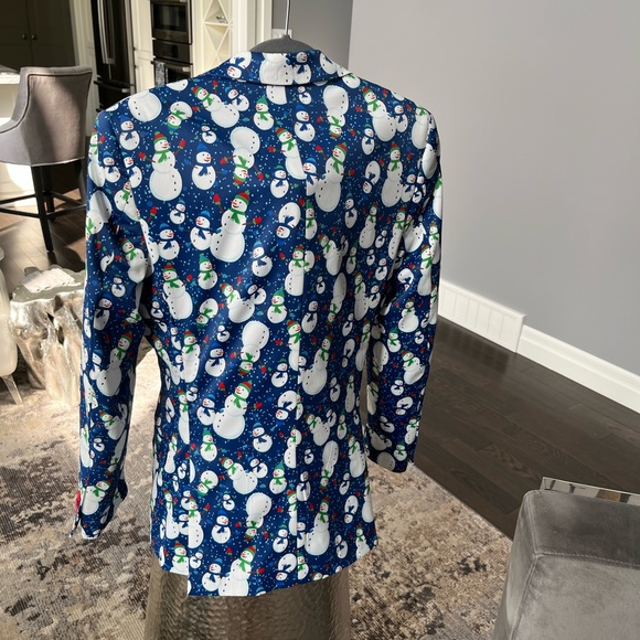COPY - Mens ugly Christmas blazer holidays size small slim cut best fun festiv… - Picture 9 of 17
